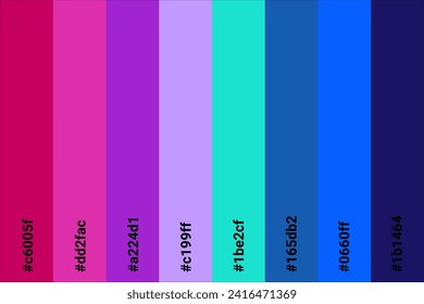 Abstract Colored Palette Guide. Table color shades. Color harmony. Trend colors. Vector illustration EPS 10 File.