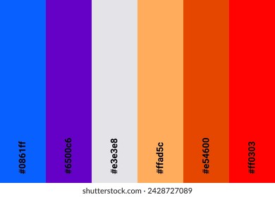 Abstract Colored Palette Guide. Table color shades. Color harmony. Trend colors. Vector illustration EPS 10 File.