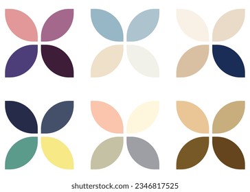 Abstract Colored Palette Guide. Vintage color set. RGB color.