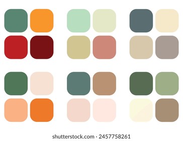 Abstract Colored Palette Guide. Vintage color set. RGB color.