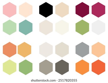 Abstract Colored Palette Guide. Vintage color set. RGB color.