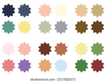 Abstract Colored Palette Guide. Vintage color set. RGB color.