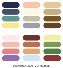 Abstract Colored Palette Guide. Vintage color set. RGB color.