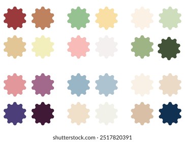 Abstract Colored Palette Guide. Vintage color set. RGB color.