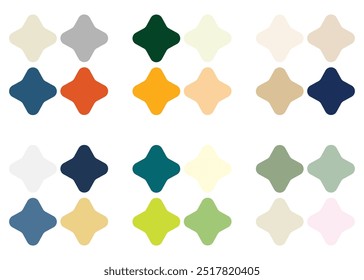 Abstract Colored Palette Guide. Vintage color set. RGB color.