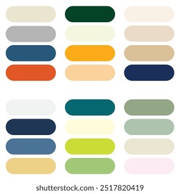 Abstract Colored Palette Guide. Vintage color set. RGB color.