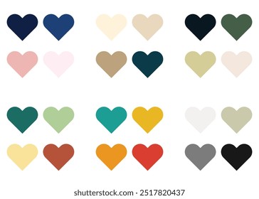 Abstract Colored Palette Guide. Vintage color set. RGB color.