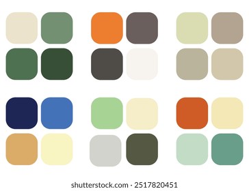 Abstract Colored Palette Guide. Vintage color set. RGB color.