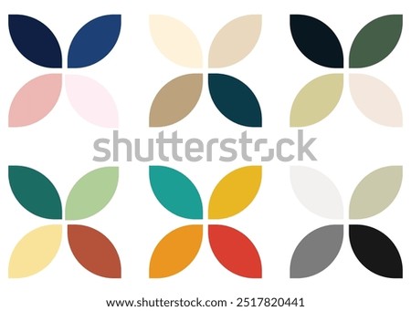 Abstract Colored Palette Guide. Vintage color set. RGB color.