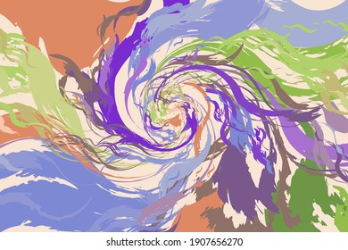 Abstract colored pattern of paint strokes. Background for textures, posters banners, social media, prints and creative designs. Vector illustration