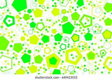 Abstract colored pentagon shape pattern. Good for web page, wallpaper, graphic design, catalog, texture or background. Vector graphic.