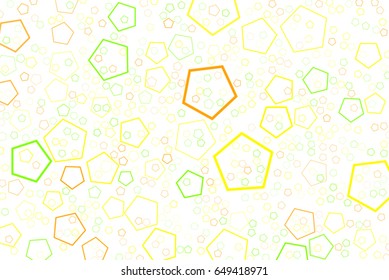 Abstract colored pentagon shape pattern. Good for web page, wallpaper, graphic design, catalog, texture or background. Vector graphic.