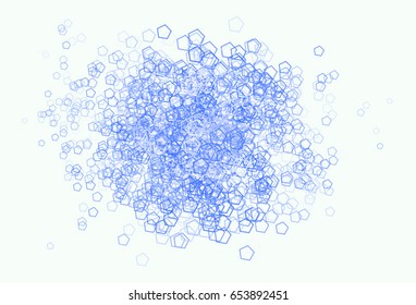 Abstract colored pentagon shape pattern. Good for web page, wallpaper, graphic design, catalog, texture or background. Vector graphic.