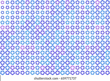 Abstract colored pentagon shape pattern. Good for web page, wallpaper, graphic design, catalog, texture or background. Style of mosaic or tile. Vector illustration graphic.