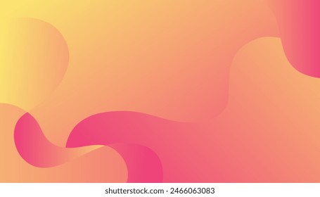 Abstractas color rosa y amarillo ondas de fondo de Anuncio.  Ilustración creativa para póster, Web, aterrizaje, página, portada