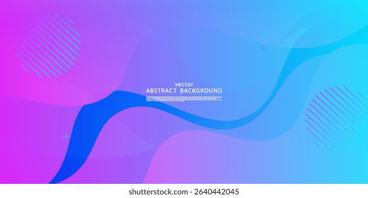 Abstract colored purple and blue gradient paper cut background. Cool wave fluid design. Vector eps10