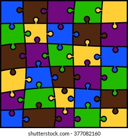 abstract colored puzzle background
