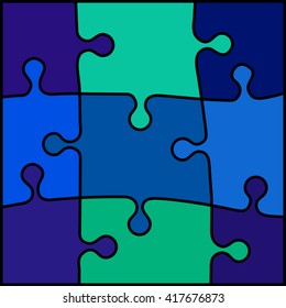 abstract colored puzzle background