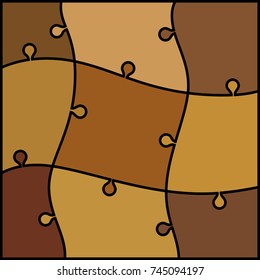 abstract colored puzzle background - beige and brown