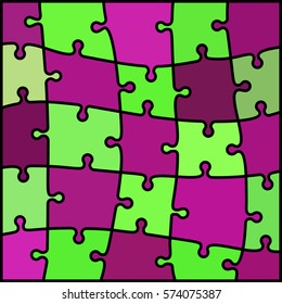 abstract colored puzzle background - green and purple