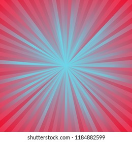 Abstract colored ray burst background - motion vector graphic design from striped rays