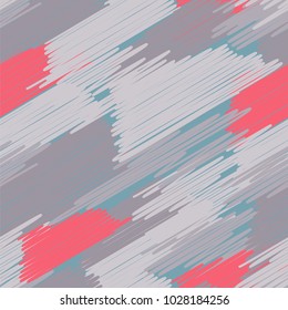Abstract colored seamless background of doodle. Multicolored doodles are drawn with a felt pen randomly. Suitable for fabric, packaging, wallpaper. Vector illustration.