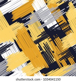 Abstract colored seamless background of doodle. Multicolored doodles are drawn with a felt pen randomly. Suitable for fabric, packaging, wallpaper. Vector illustration.