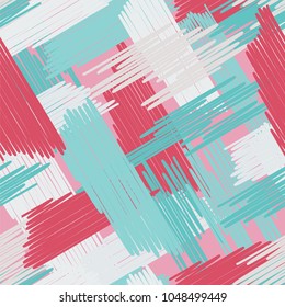 Abstract colored seamless background of doodle. Multicolored doodles are drawn with a felt pen randomly. Suitable for fabric, packaging, wallpaper. Vector illustration.