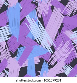 Abstract colored seamless background of doodle. Multicolored doodles are drawn with a felt pen randomly. Suitable for fabric, packaging, wallpaper. Vector illustration.