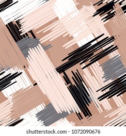 Abstract colored seamless background of doodle. Multicolored doodles are drawn with a felt pen randomly. Suitable for fabric, packaging, wallpaper. Vector illustration.