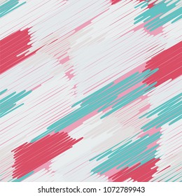 Abstract colored seamless background of doodle. Multicolored doodles are drawn with a felt pen randomly. Suitable for fabric, packaging, wallpaper. Vector illustration.