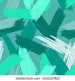 Abstract colored seamless background of doodle. Multicolored doodles are drawn with a felt pen randomly. Suitable for fabric, packaging, wallpaper. Vector illustration.