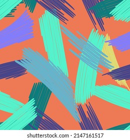 Fondo de doodle sin costuras de color abstracto. Los doodles multicolores se dibujan con una pluma de fieltro al azar. Dibujo de vectores. Gráfico infantil. Resumen de papel pintado brillante.
