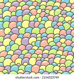 abstract colored seamless pattern. soap bubbles, colored balloons, print for fabric, design.