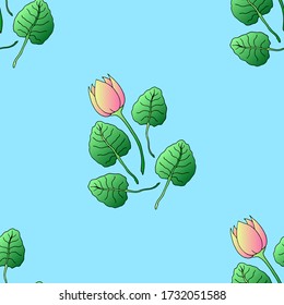 abstract colored seamless vector floral pattern fabric print