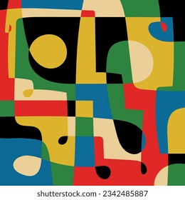 Abstract colored shapes geometric background. Modern vector illustration.