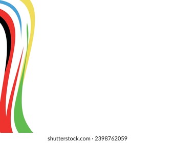 Abstract colored shapes on a white background. Vector design.