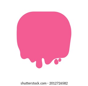 Abstract colored slime shape. Colorful slimed object on isolated background