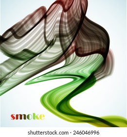 Abstract colored smoke background, vector art Illustration