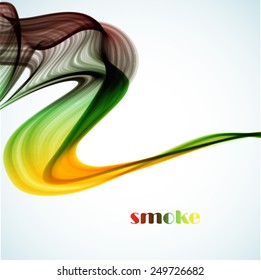 Abstract colored smoke background, vector art Illustration