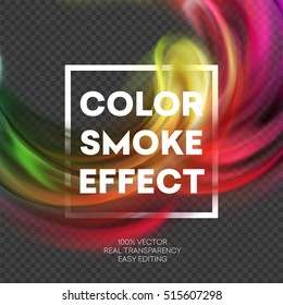 Abstract colored smoke effect background design. Vector illustration EPS10
