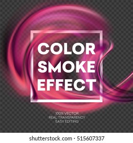 Abstract colored smoke effect background design. Vector illustration EPS10