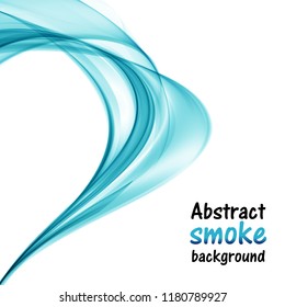 Abstract colored smoke on a white background