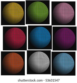 Abstract colored spheres