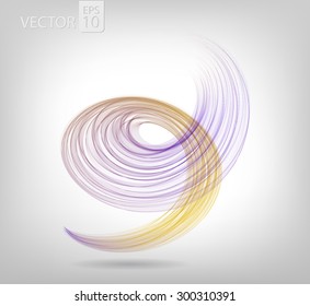Abstract colored spiral lines VECTOR.