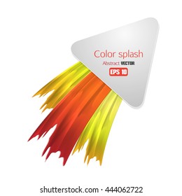 Abstract colored splashes isolated on white background. Vector illustration
