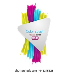 Abstract colored splashes isolated on white background. Vector illustration