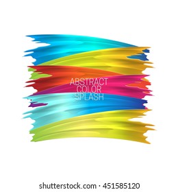 Abstract colored splashes isolated on white background. Vector illustration