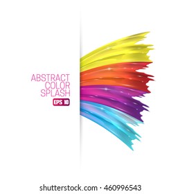 Abstract colored splashes isolated on white background. Vector illustration