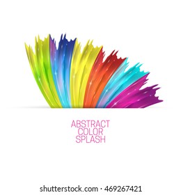 Abstract colored splashes isolated on white background. Vector illustration